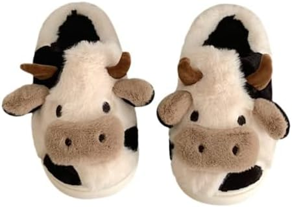 GGOOB Women'S Kawaii Slipper, Cotton Animal Print Slippers for Female, Plush Cow House Slippers in 3 Sizes image number 4