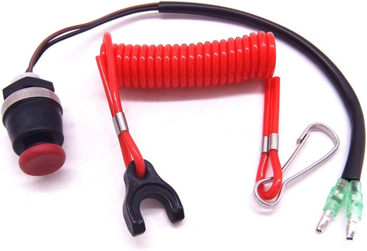 398-06830-0 345069300M 353068200M 361069300M 353068201M 398068300M Outboard Safety Stop Switch & Lanyard for Tohatsu Nissan Boat Motor image number 1