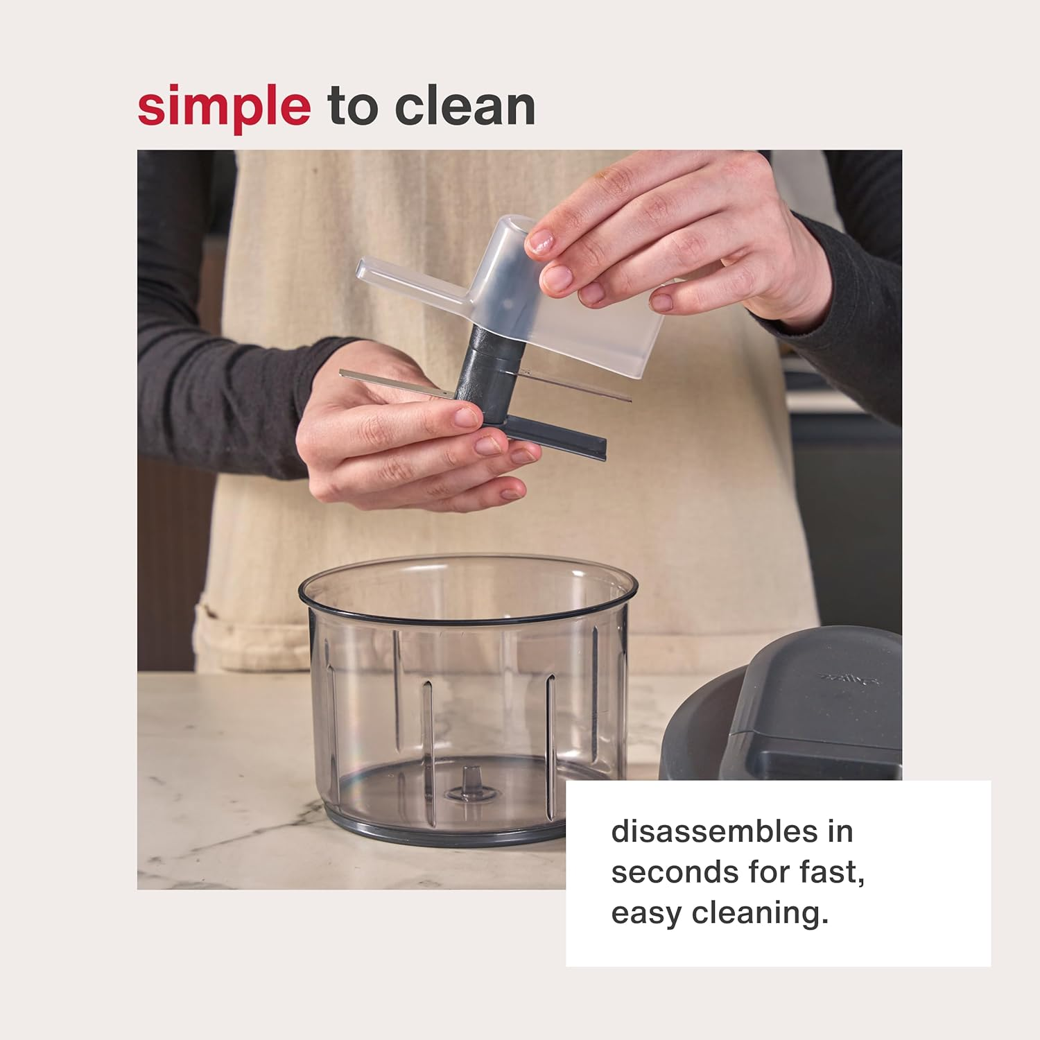 Zyliss Easy Pull Food Processor Grey image number 6