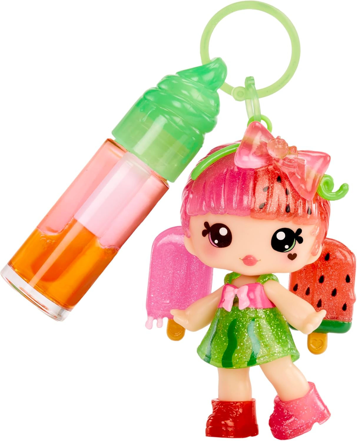 Yummiland Lip Gloss Doll: Mystery Color Change - Poppy Melonberry Includes DIY Lip Gloss + Removable Keychain, Cosmetic Play, Collectible, Ages 4+ image number 6