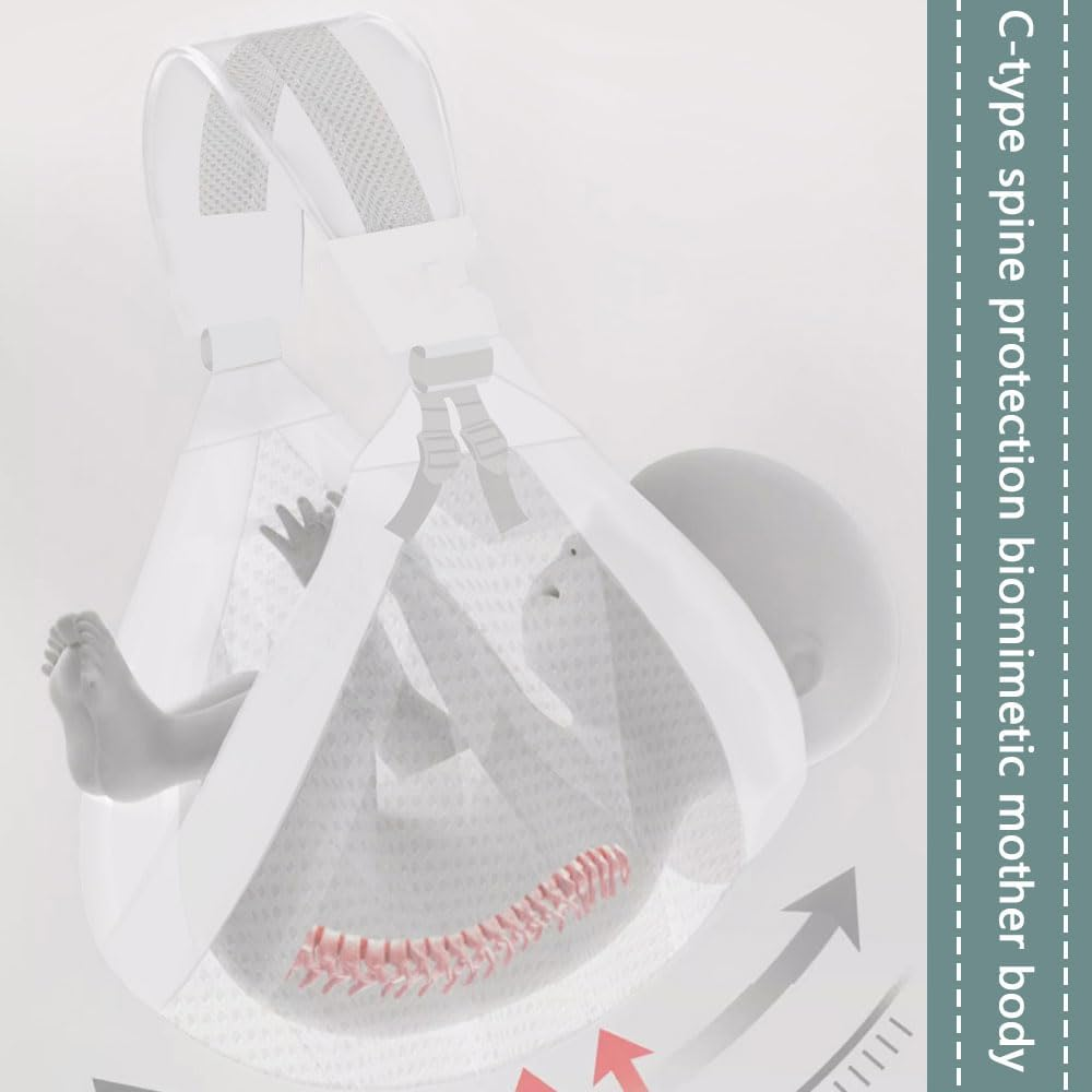 JIUSEGE Adjustable Baby Carrier for Newborns and Toddlers, Hands-Free Front Carry with Comfortable Printed Straps for Everyday Wear, Travel and On-The-Go Parents image number 3