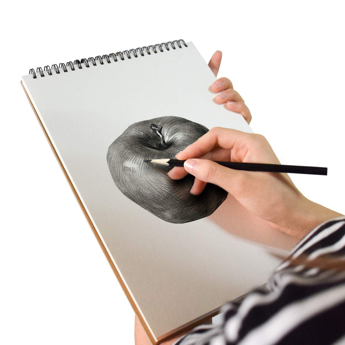 KXF Spiral Sketchbook Pad A4 Sketch Book Blank 60 Pages Artist Sketch Pad with Hardback Cover 130Gsm Sketch Paper A4 Art Drawing Book image number 5