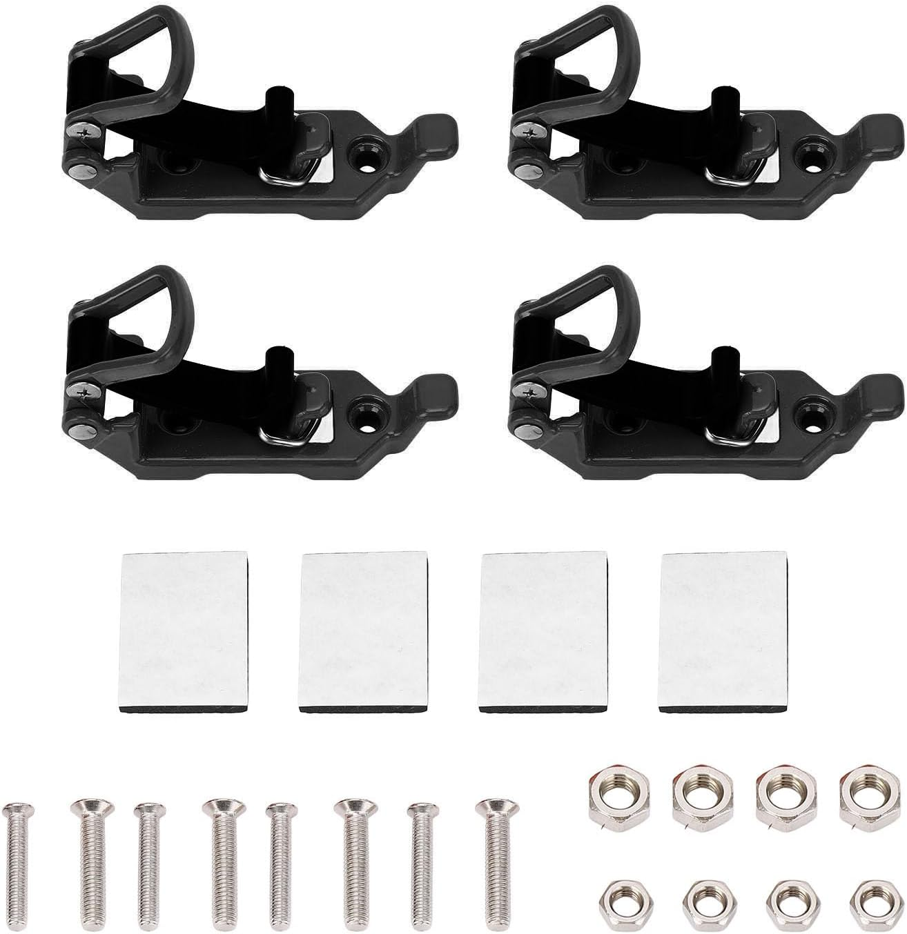 Roof Rack Shovel Mount Heavy Duty Metal Rubber Clamp Mounting Bracket for Boats Tool Storage (Black) image number 3