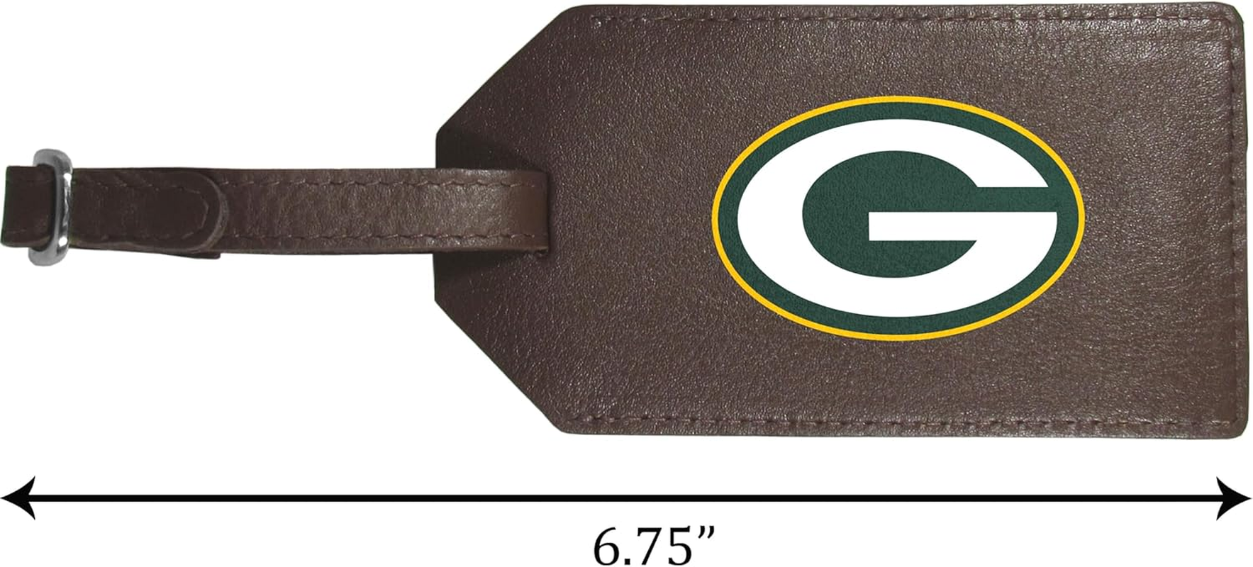 Siskiyou Green Bay Packers Leather Luggage Strap, 2Pk, One Size, Team Colors image number 2