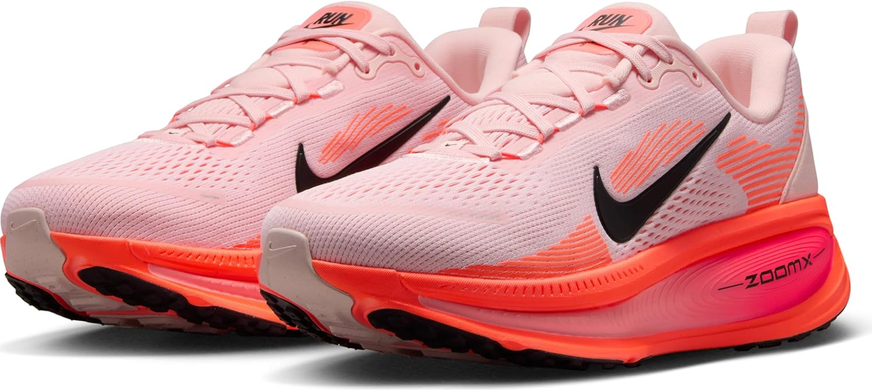 Nike Vomero 18 Women'S Road Running Shoes (HM6804-600, Atmosphere/Bright Crimson/Crimson Bliss/Black)