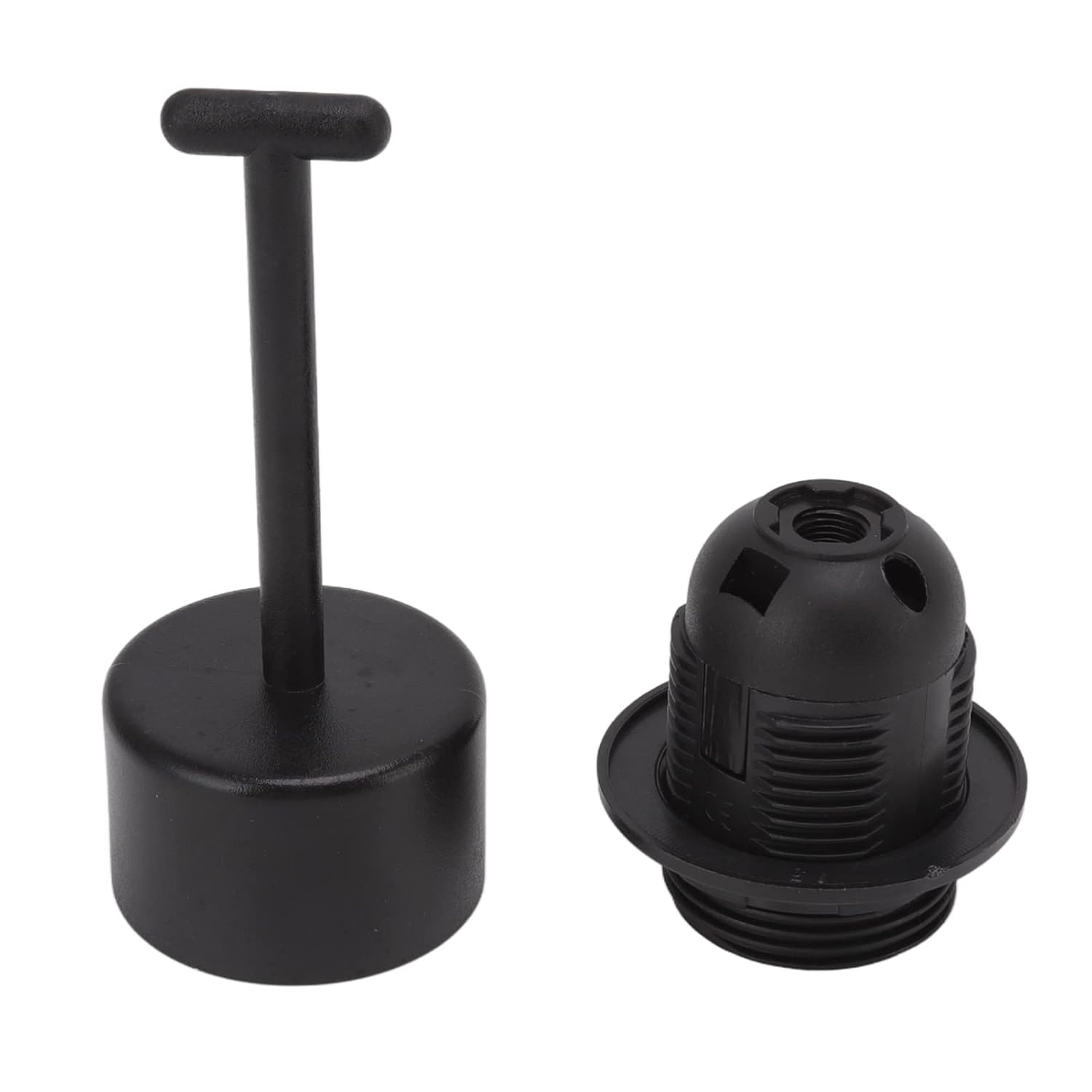 E27 Lamp Holder, High Temperature Resistance 10Pcs Safe to Use E27 Light Base Socket for Restaurant Lamp (Black)
