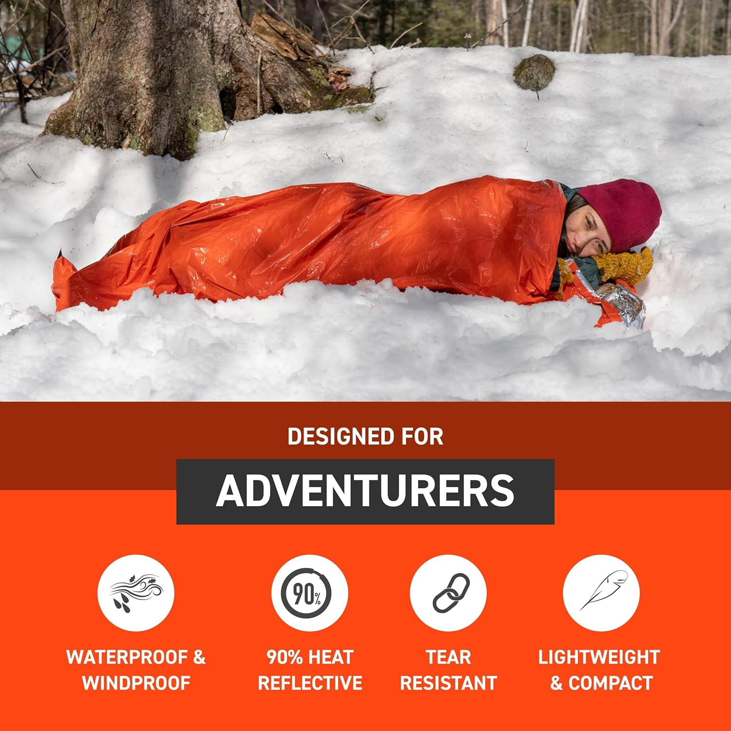 S.O.L. Survive Outdoors Longer S.O.L. 90% Reflective Ultra-Lightweight Emergency Bivvy, Multiple Colors image number 2