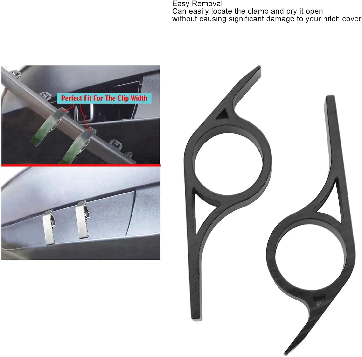 2Pcs Hitch Cover Removal Tool for Model 3 Y, Aluminium Alloy Car Trim Removal Prybar for Model 3 Y 2021 to 2023 image number 6