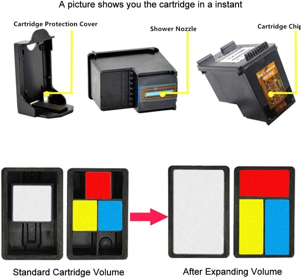 Compatible High-Quality 63XL Ink Cartridge Compatible with Envy 4520, 4516, Officejet 4650, 3830, 3831, 4655, and Deskjet 1112, 3632, 2130, 2132, 3630, 3633, 3634 Printers (Tricolor) image number 2