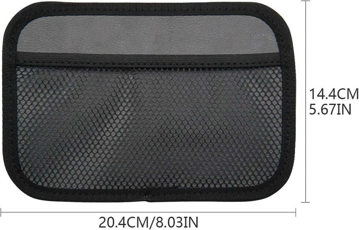 INNOLIFE Car Net Pocket Side Clutter Scattered Storage Phone Holder Strong Paste Organizer 8"X5.75"(3Pcs L, 1Pcs S) image number 1