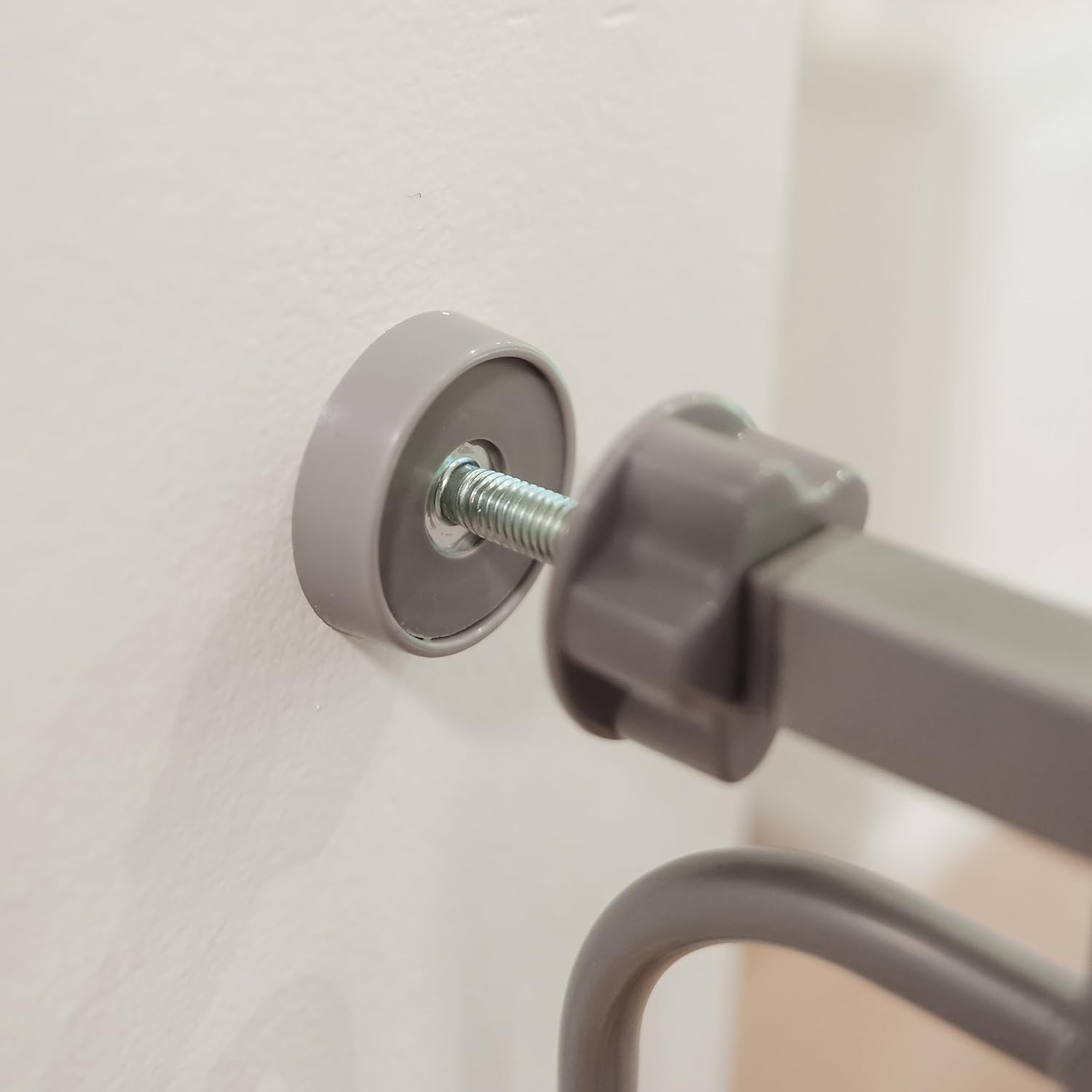 Carlson Extra Tall Walk through Pet Gate with Small Pet Door, Includes 4-Inch Extension Kit, 4 Pack Pressure Mount Kit and 4 Pack Wall Mount Kit, Platinum, Gray image number 3