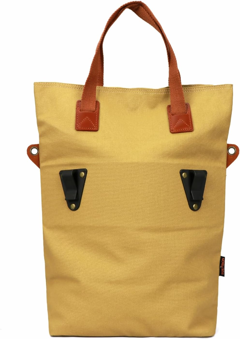 TOURBON Canvas Clip-On Quick-Release Bike Panniers Women'S Shoulder Tote Bag image number 3