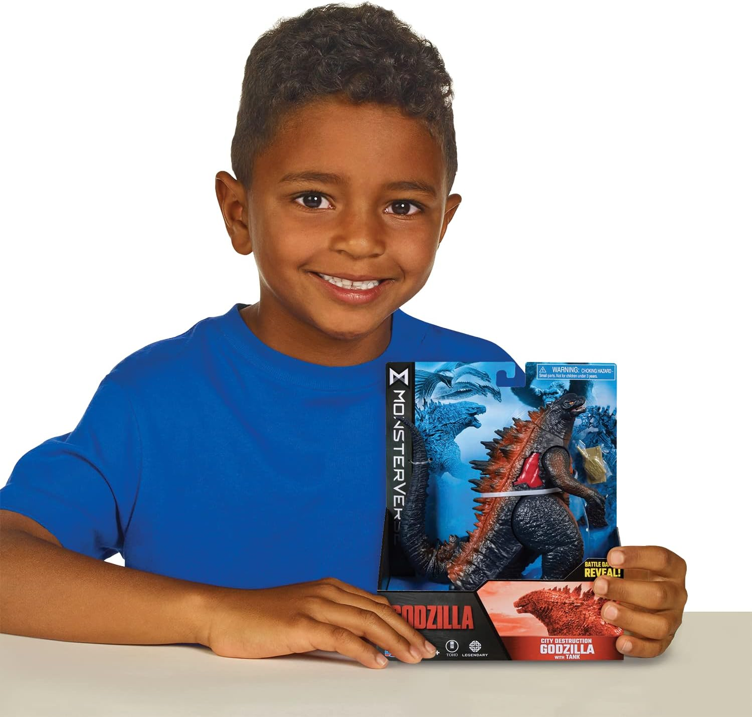 Monsterverse MN100000 6" City of Destruction Godzilla (2014) with Tank, Multi Colour