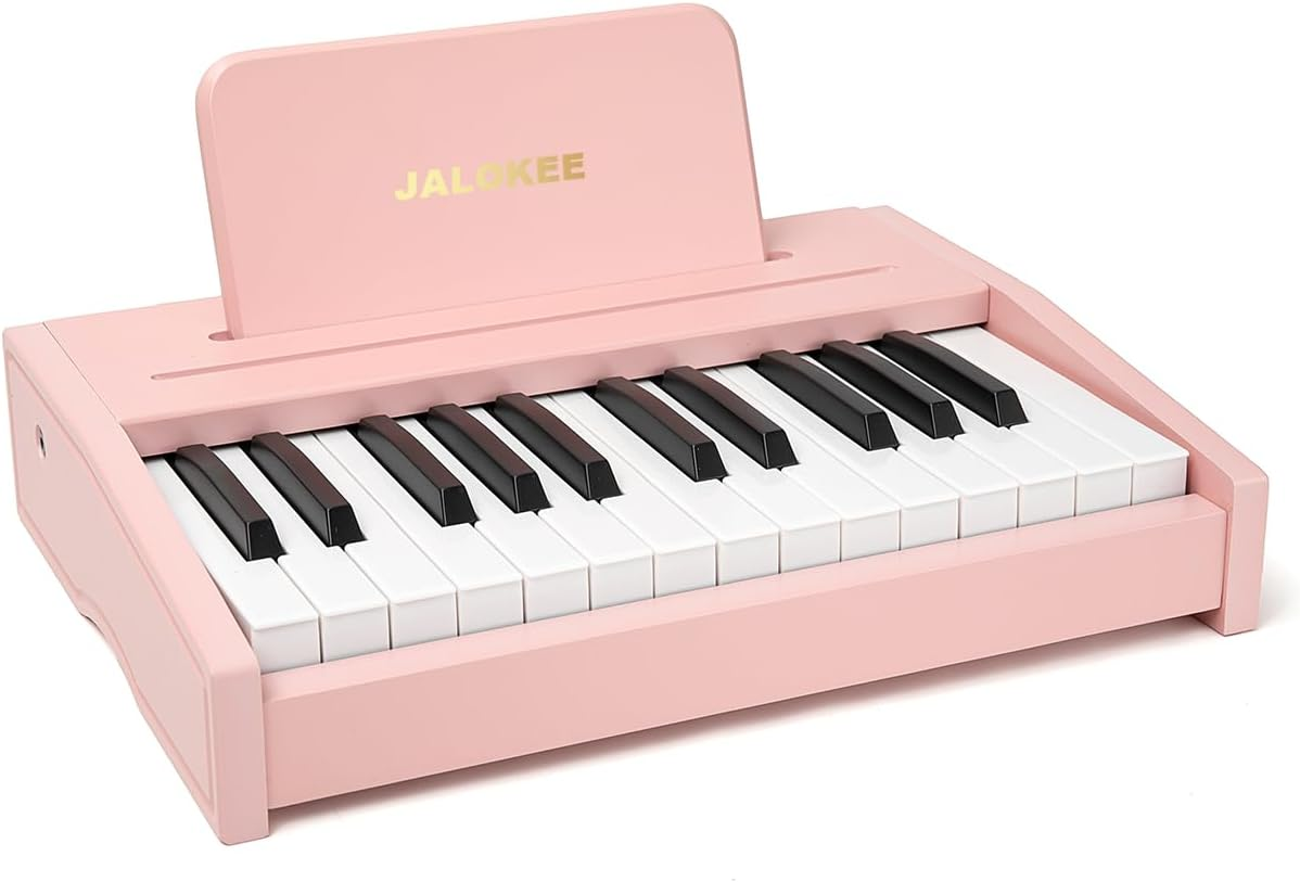 Kids Piano Keyboard, Digital Piano for Kids, Music Educational Instrument Toy, Wood Toy for Girls and Boys (Pink, 25 Keys) image number 5