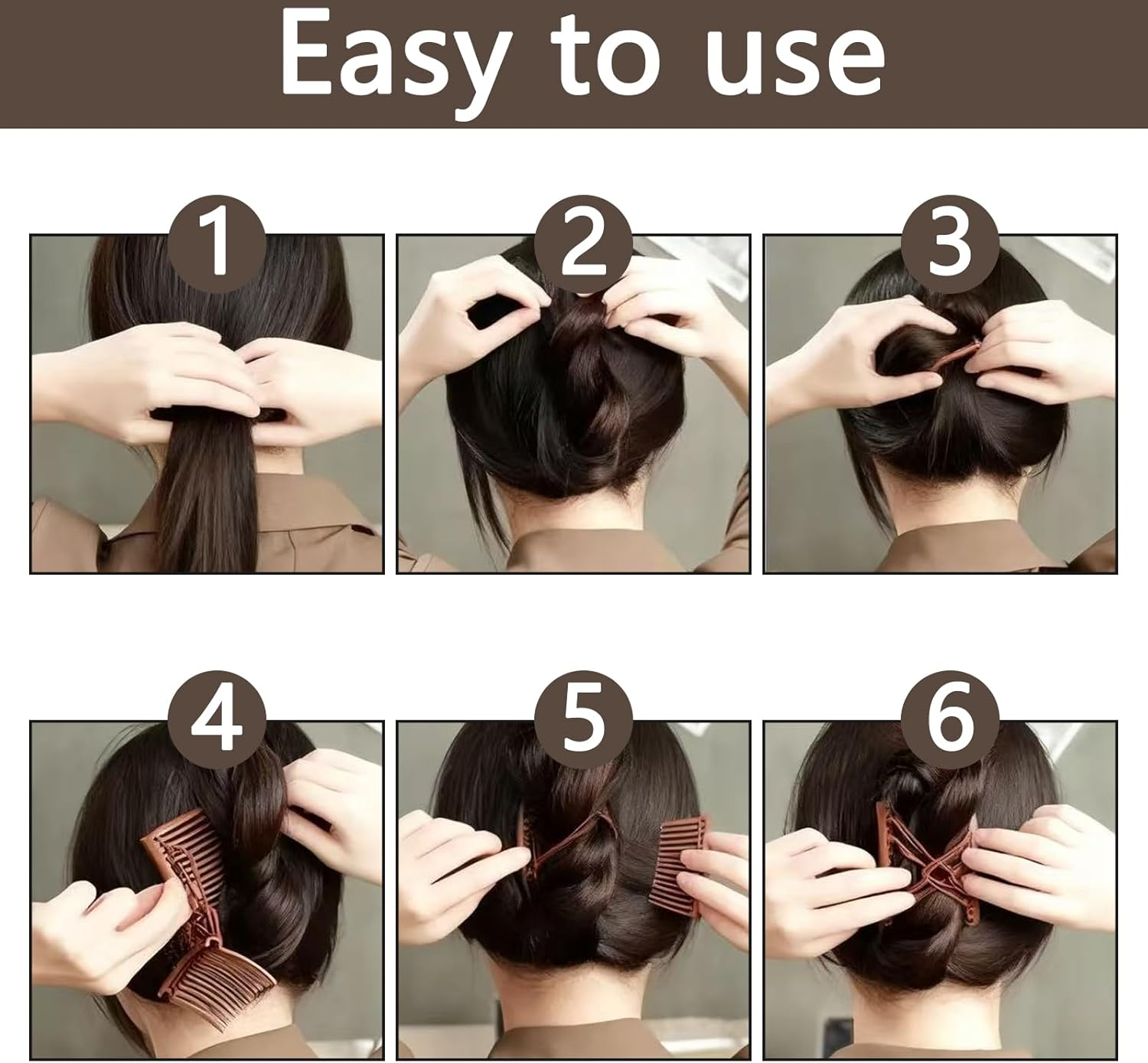 Pack of 4 Magic Hair Combs image number 1