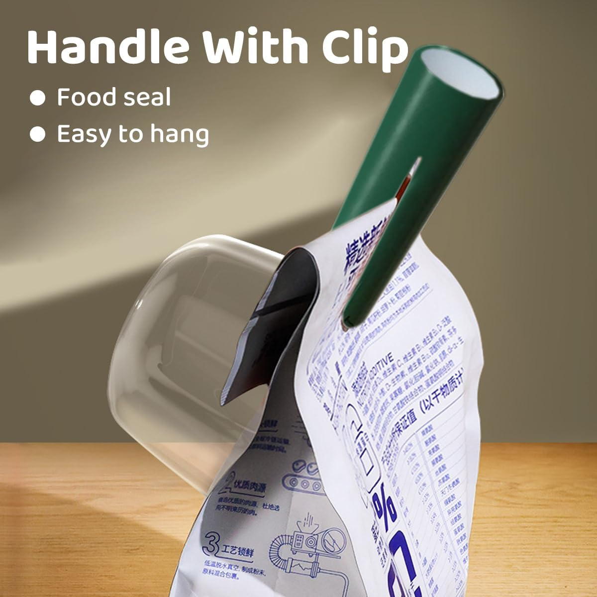 Pet Food Measuring Cup, 2.55&times;7.28In ABS Plastic Dog Cat Feeding Spoon with Built-In Bag Clip, 90-120G Capacity for Precise Daily Feeding image number 4