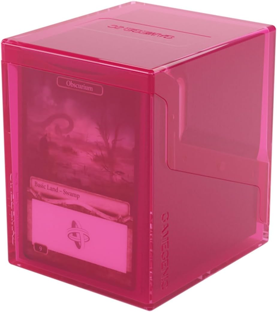 Gamegenic Bastion 100+ XL Deck Box - Compact, Secure, and Perfectly Organized for Your Trading Cards! Safely Protects 100+ Double-Sleeved Cards, Pink Color, Made