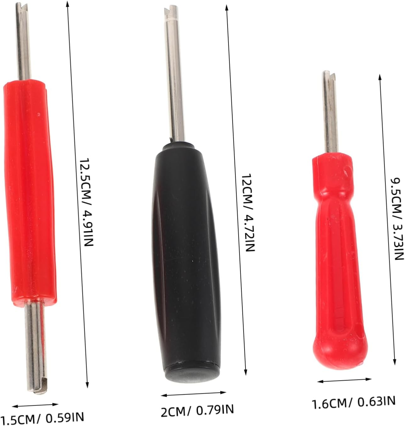 PRETYZOOM 3Pcs Valve Core Tool Kit Durable Valve Stem Wrench for Automotive Bicycle Tire Maintenance Portable Torque Multiplier Adjustments image number 5