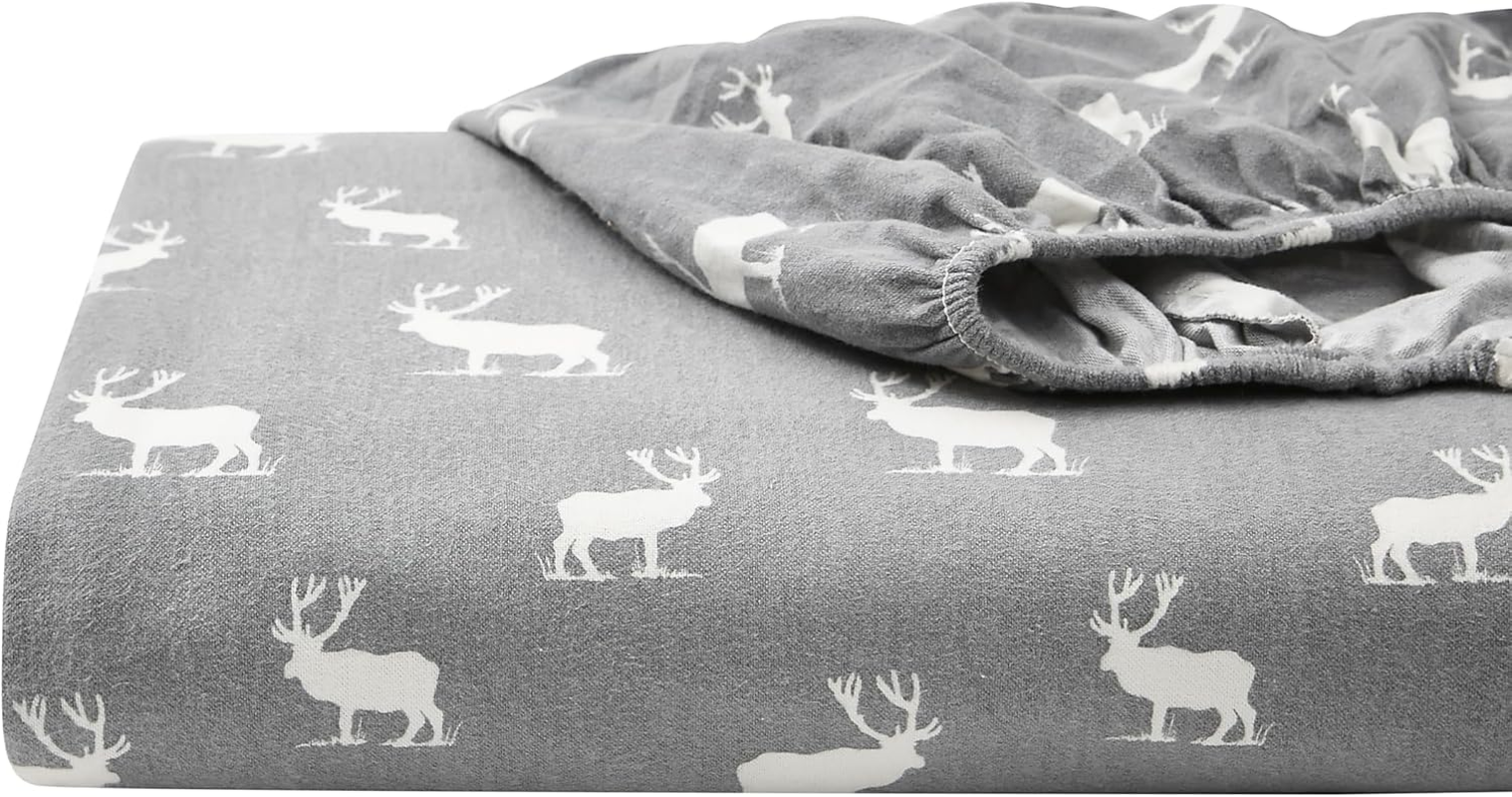 Eddie Bauer - Flannel Collection - Cotton Bedding Sheet Set, Pre-Shrunk & Brushed for Extra Softness, Comfort, and Cozy Feel, King, Elk Grove image number 2