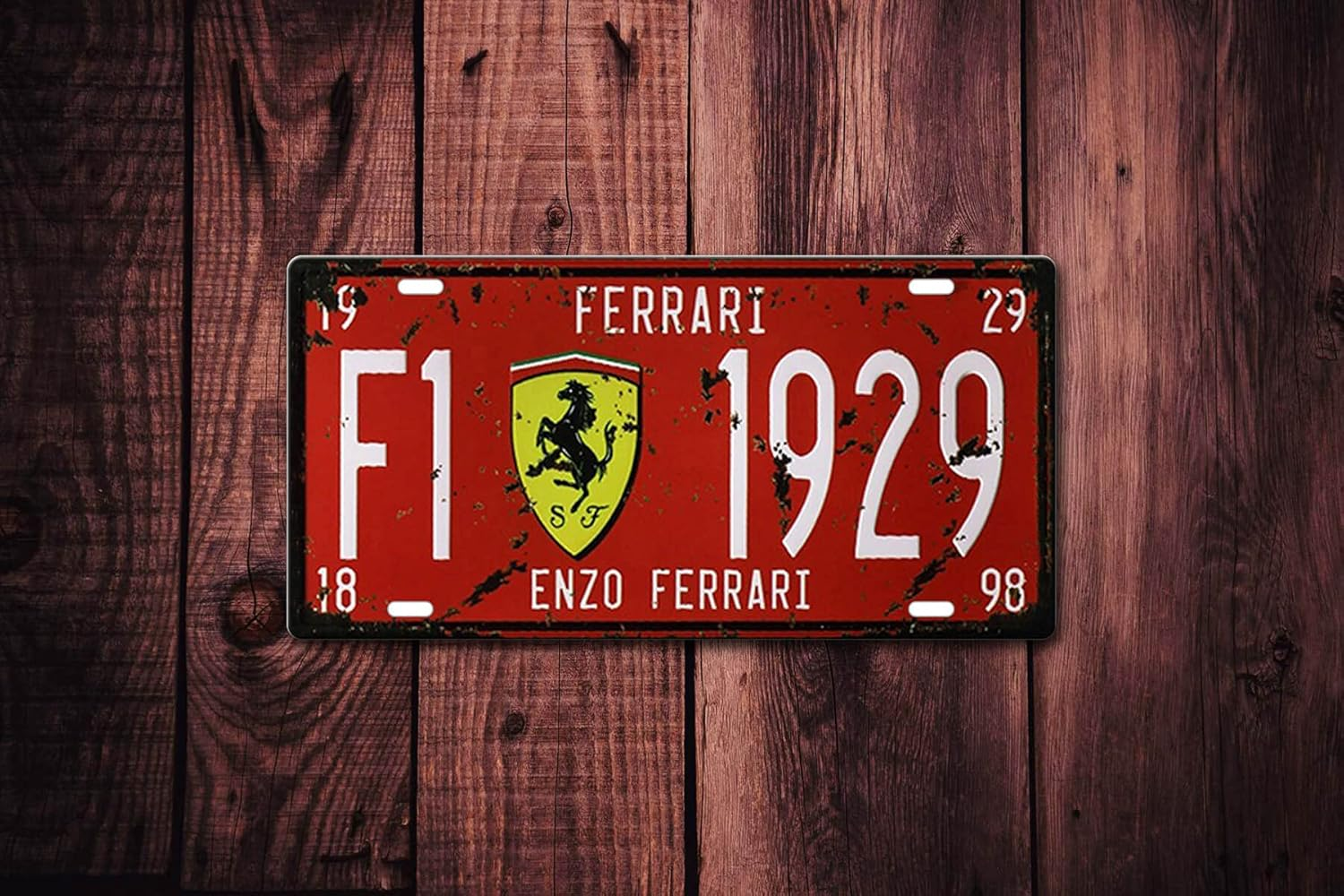 BAYABU Metal Tin Signs Car Plate Enzo Ferrari Bar Pub Cafe Home Decor Retro Poster Vintage Wall 6 X 12 Inches image number 2