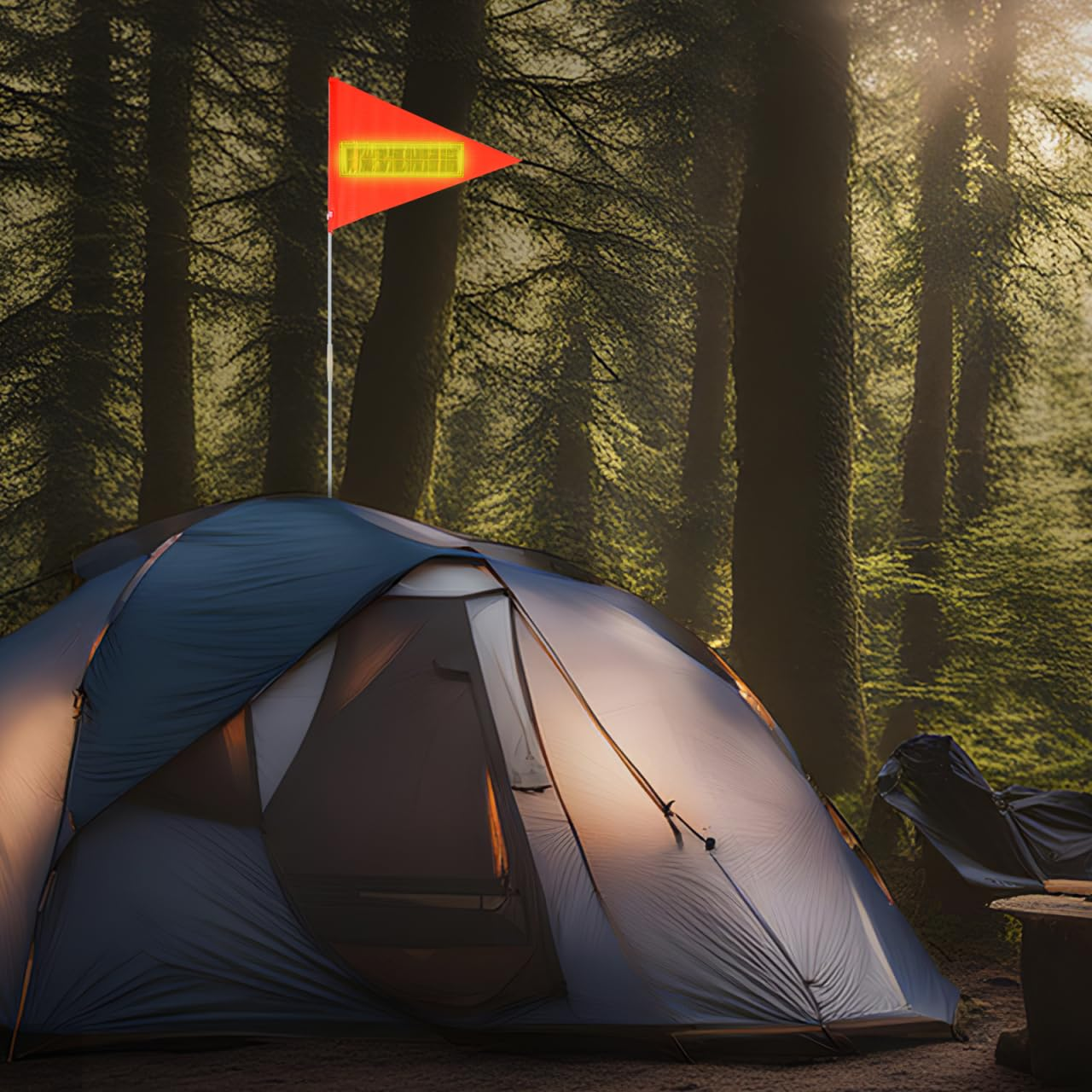 SUPVOX Reflective Bike Safety Flag with Durable Pvc High Visibility Warning Flag for Cycling Outdoor Activities Easy to Carry and Install image number 1