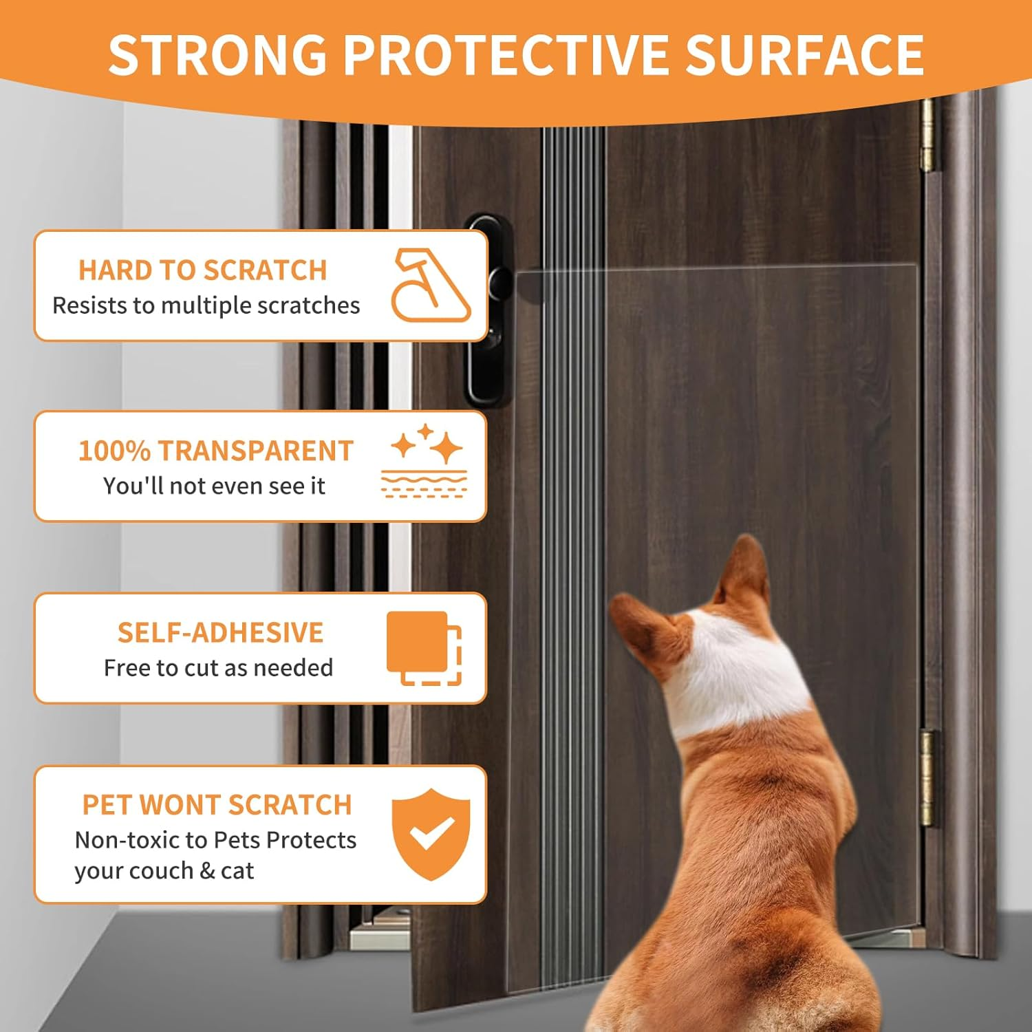 Scratch Protection Cat Tape, Self-Adhesive Transparent Anti-Scratch Film for Furniture, Couch, Sofa, Door, Wall, Scratch Repellent, 30 Cm X 500 Cm, Furniture Protection, Scratch Film, Scratch Pads image number 3