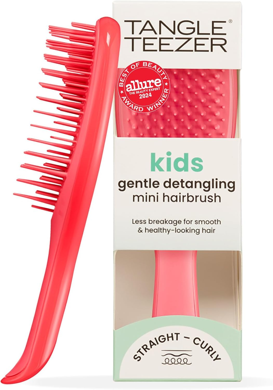 Tangle Teezer Mini Ultimate Detangler - for Wet & Dry Hair - Detangling Brush for All Hair Types - Perfect Brush for Kids & Travel - Digital Lavender