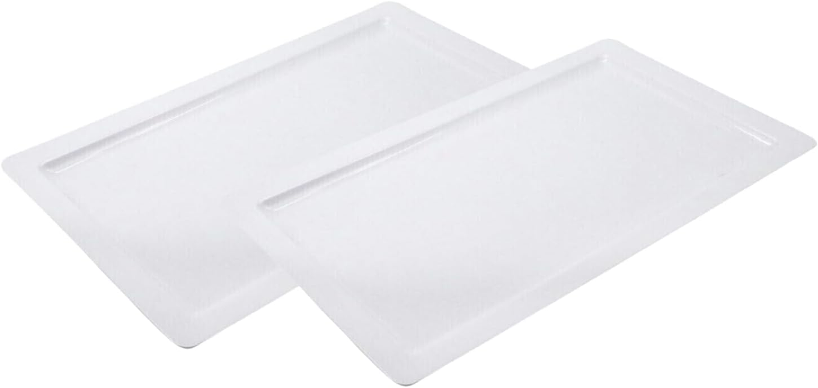 Leona Co Serving Tray Plastic Party Supplies, 43 X 34Cm Platters for Serving Food, Imitation Porcelain Reusable Dishes for Veggie, Snack, Fruit, Desserts in Kitchen, Pool, Pantry Organization (2) image number 1