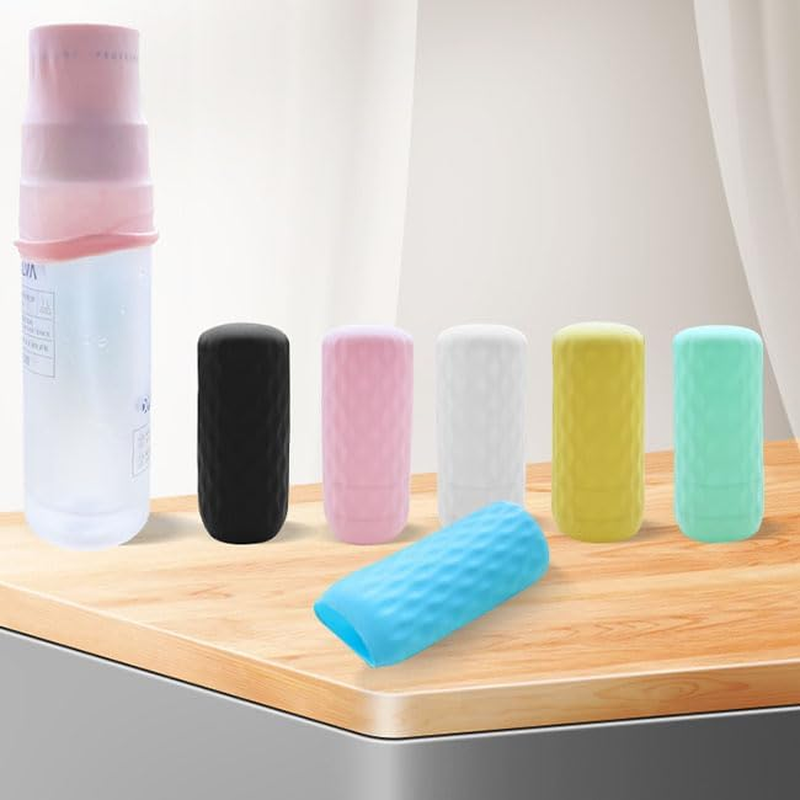 12 Pcs Silicone Travel Bottle Covers, Elastic Leak-Proof Bottle Protectors for Shampoo Lotion and Toiletries, Anti-Slip and Breakage Resistant Sleeves for Travel Accessories and Containers image number 6