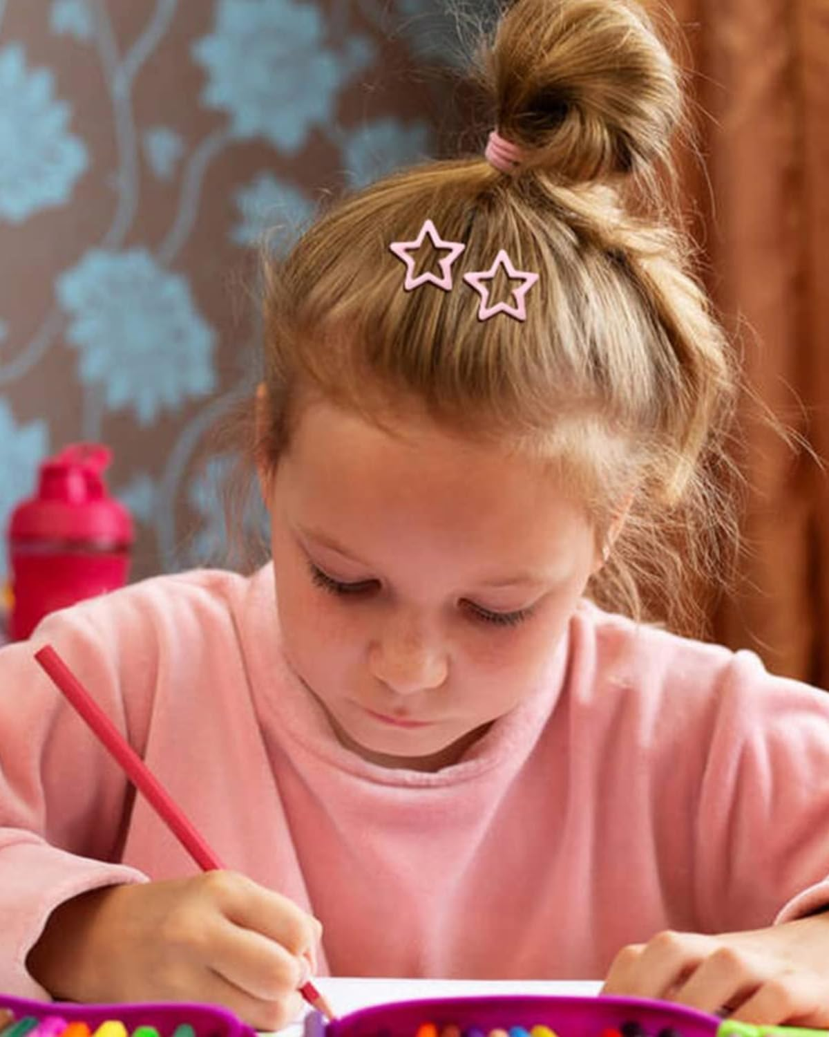 MYGLOAR 30 Pieces Hair Clips Hairdressing Supplies Barber Hair Clips Metal Star Hair Clips Star Hair Clips Multicolor Hair Clips Cute Headwear for Kids Girls image number 3