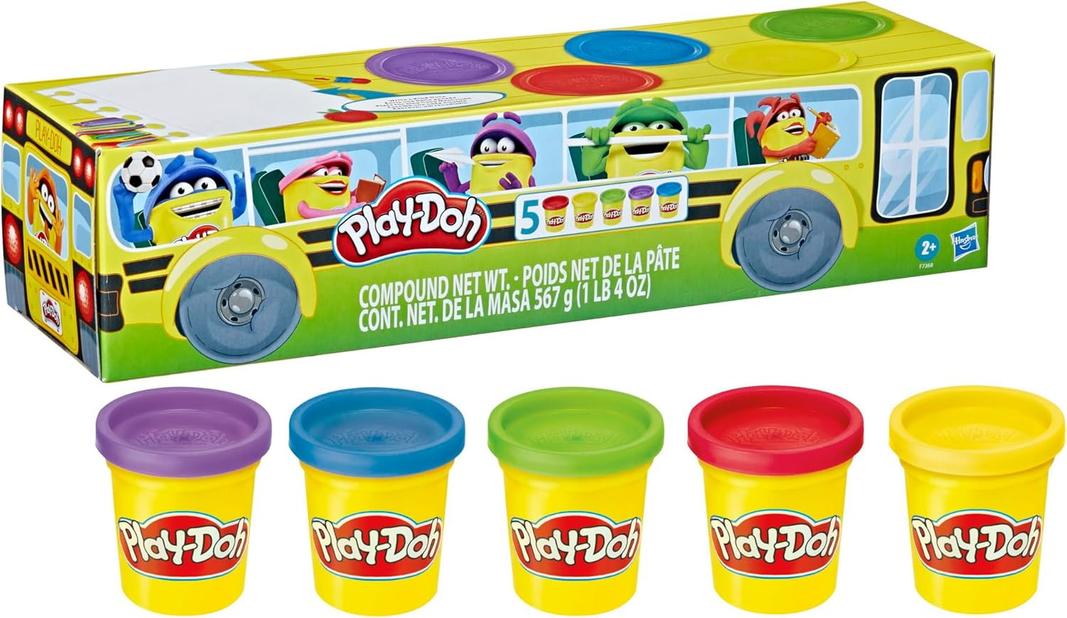 Hasbro Playdoh School Bus Pack Modelling Compound 4 Oz image number 2