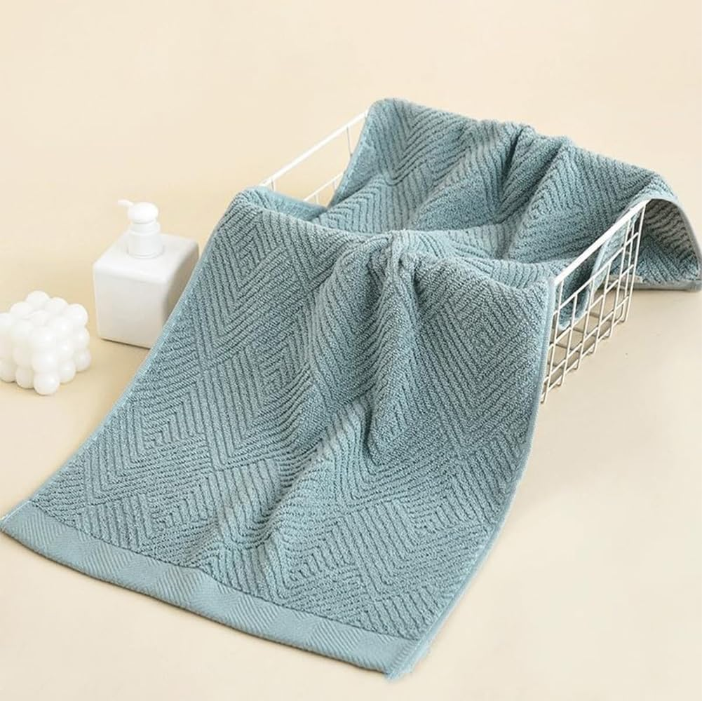 Cawtiuly Hand Towels Set of 4, Weave 100% Terry Cotton Bath Towel Super Soft Highly Absorbent Face Towel for Bathroom 35 * 75 Cm Hotel Spa Quality Absorbent Towels - Green Gray image number 4