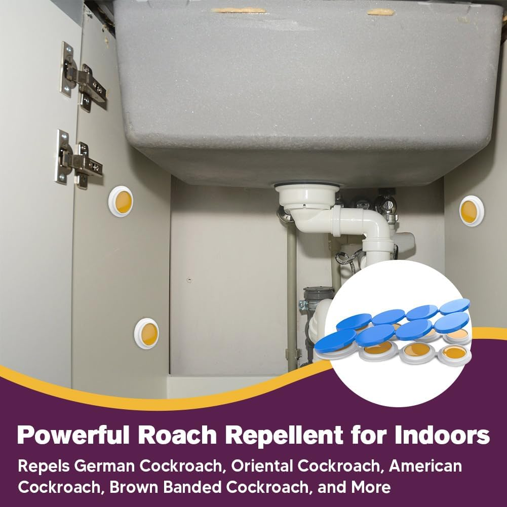 Roach Repellent Indoor Pet Safe, Cockroach Repellent Indoor, Natural Cockroach Repellent for Home, Get Rid of Roaches, Effectively Keep Roaches Away, Roach Control for Indoor - 8 Count image number 4