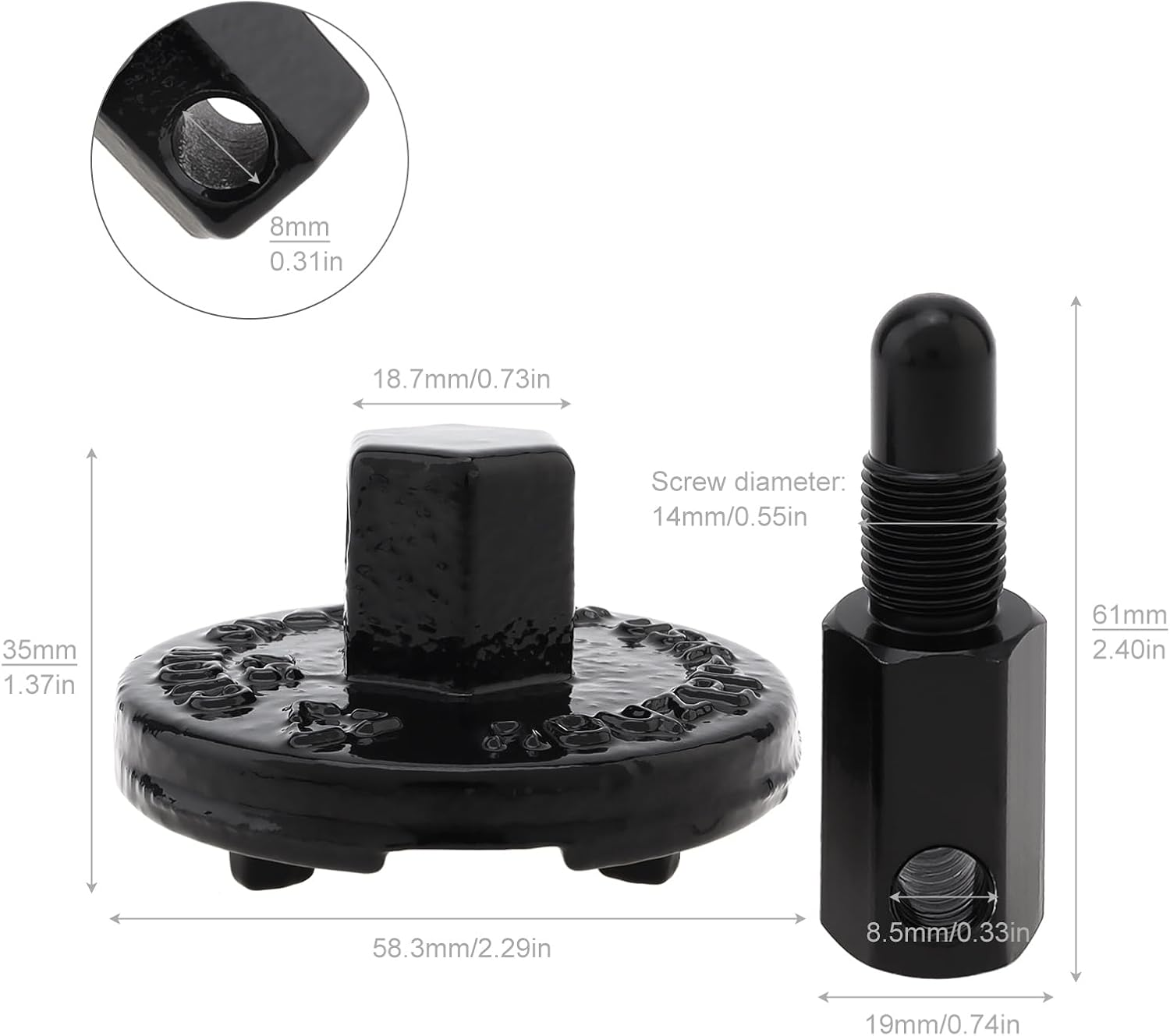 Windance 14Mm Piston Stop Chainsaw Clutch Flywheel Removal Tools Fit for Husqvarna Stihl Echo 2 Cycle, Black Clutch Expander Dismount Tools image number 6