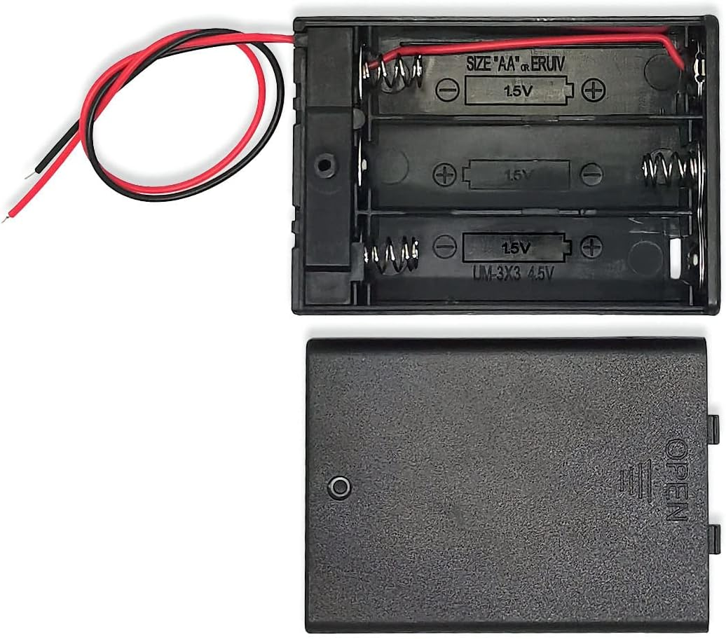 3 AA Battery Holder, 3 AA Battery Box, 6 Pcs 3AA Battery Case, 3X 1.5V AA Batteries Holder with On/Off Switch and Leads for DIY and Maintenance image number 4