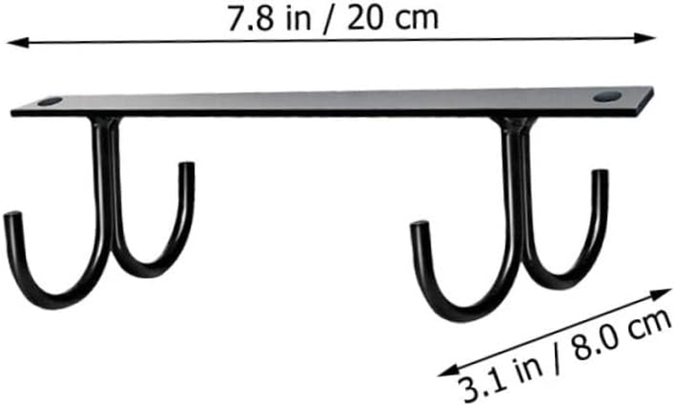 UTHCLO 2Set Metal Mug Rack under Cabinet Cup Drying Hanger Delicate Cup Holder for Kitchen Storage Rack Home Accessory image number 2