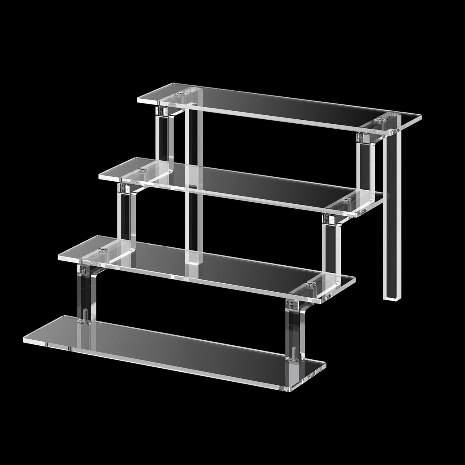 Grarry Perfume Stand Organizer, 12&rdquo; Acrylic Display Risers for Cologne Makeup Lotion, Risers for Display, 4 Tier Acrylic Stand Riser for Wedding Party Birthday