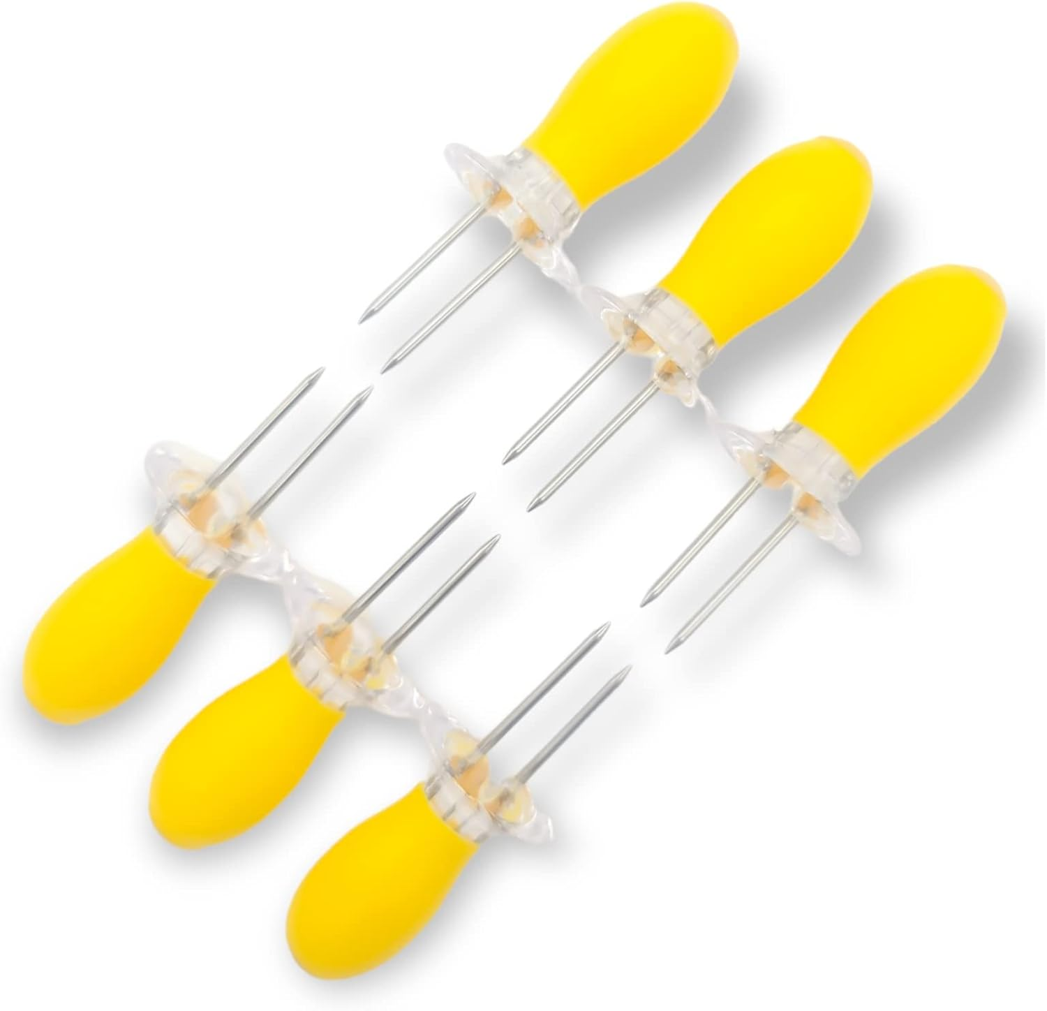 Handy Housewares 6 Piece Jumbo Nesting Corn Holders Corn Cob Skewers Handle Set (1 Set) image number 1