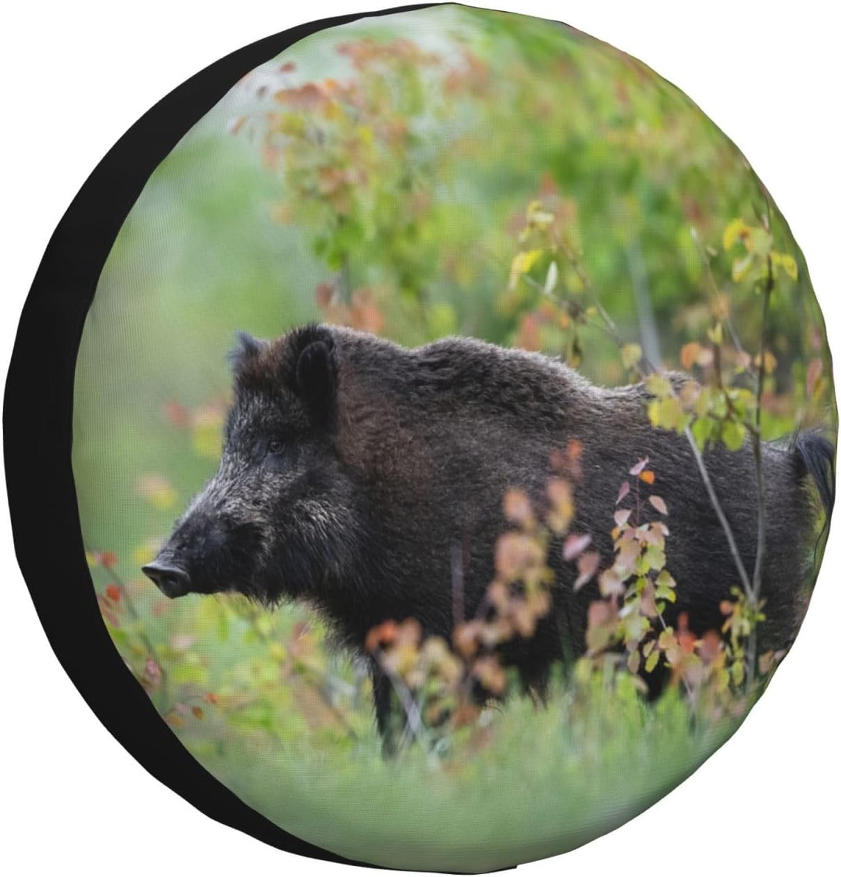 Universal Replacement Spare Wheel Cover, Wild Boar in Forest, Waterproof Spare Wheel Cover, Dustproof Tyre for Trailer, Motorhome, SUV, Off-Road Vehicle Wheel, 15 Inch image number 2
