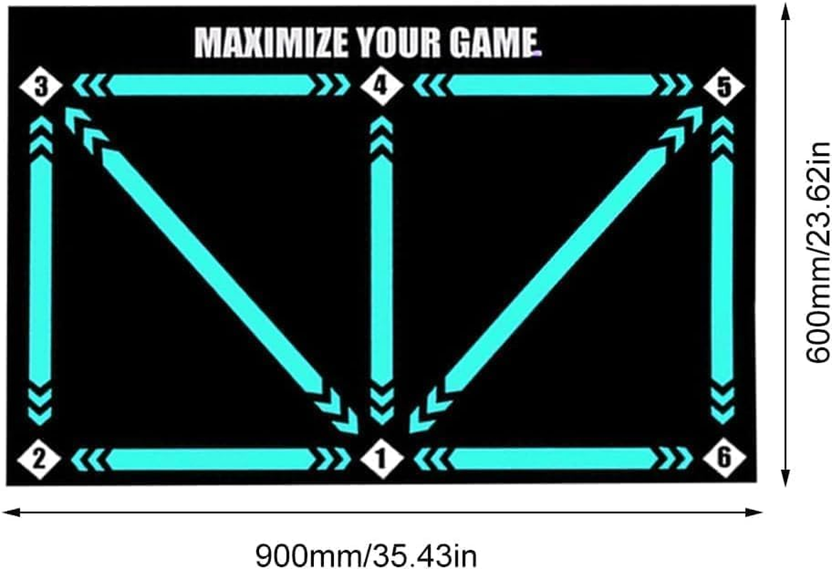 Football Footstep Training Mat Shock Absorption Training Mat,Child'S Soccer Mat for Indoor for Indoor,Free 2 Pairs Football Socks Great For18-40 Years Old image number 2