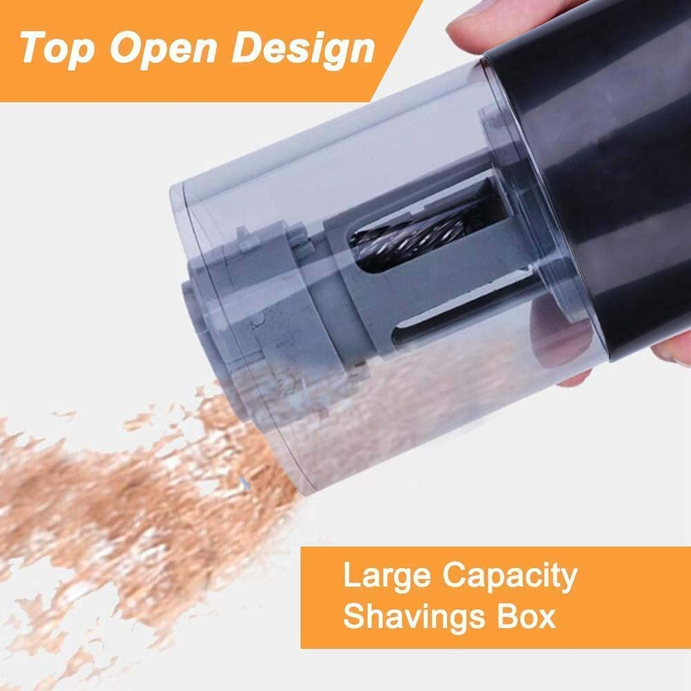 JDSI Auto Pencil Sharpener, Electric Heavy-Duty W/Adjustable Tip (Fine/Coarse), Self-Feeding for 6-8Mm Pencils, Replaceable Blade, Auto-Stop, Helical Cutter image number 2