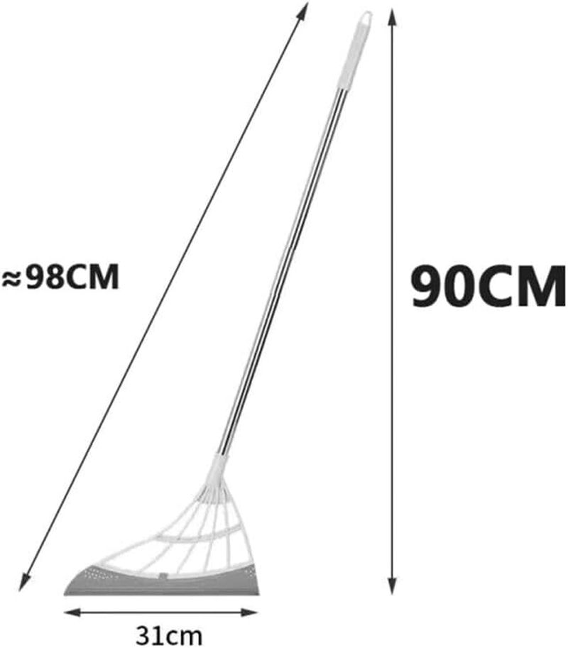 Leona Co Adjustable All-Surface Silicone Broom, Squeegee, Pet Hair Remover - Smart Broom for Indoor Cleaning - Cleans Glass, Fine Dust, Hair, Liquids - for Smooth Floors, Rugs, Windows (Green) image number 3