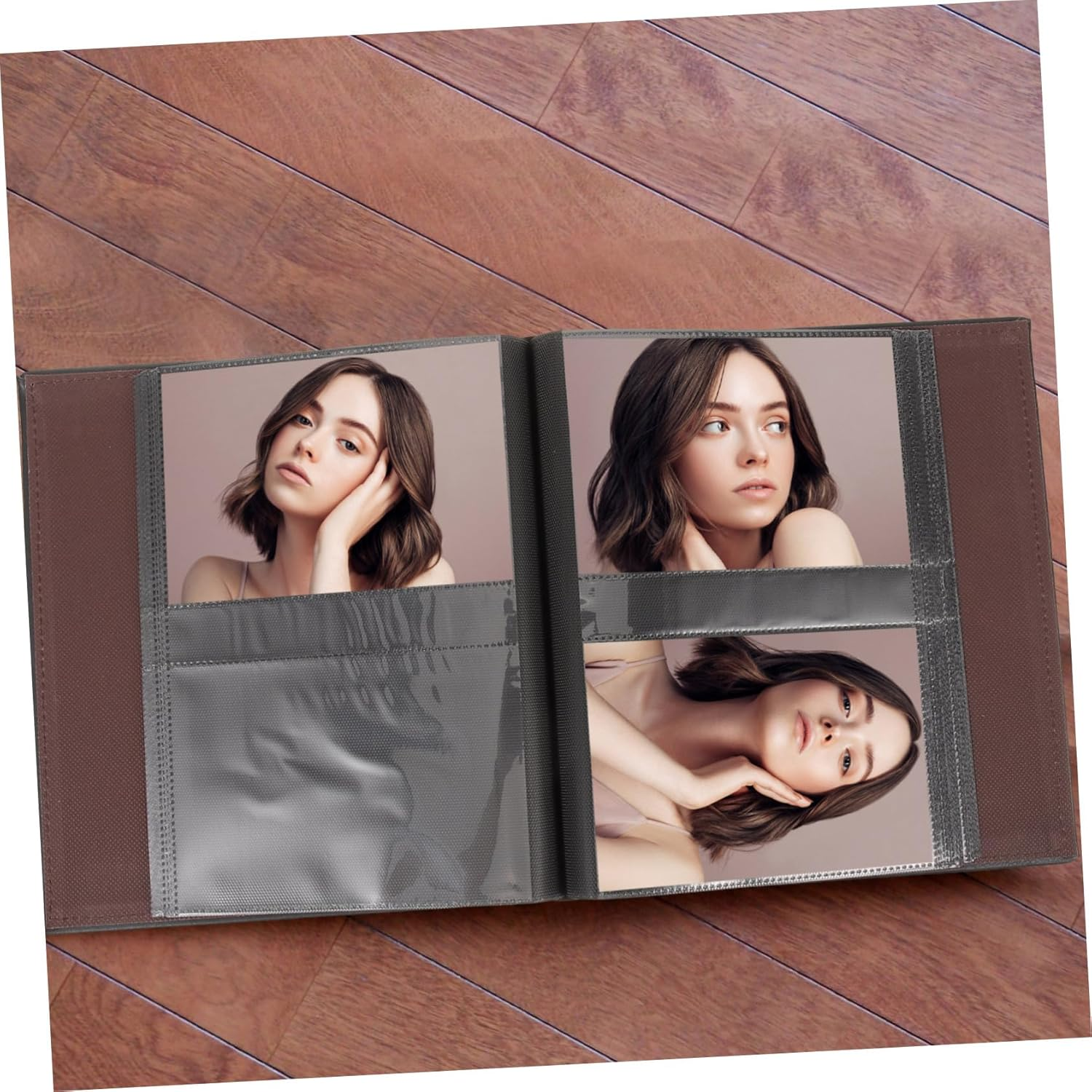 CLISPEED DIY Leather Photo Album Portable Scrapbook with Writing Space for Memories Compact Family Picture Holder for Home Decoration and Travel for Couples and Friends image number 4