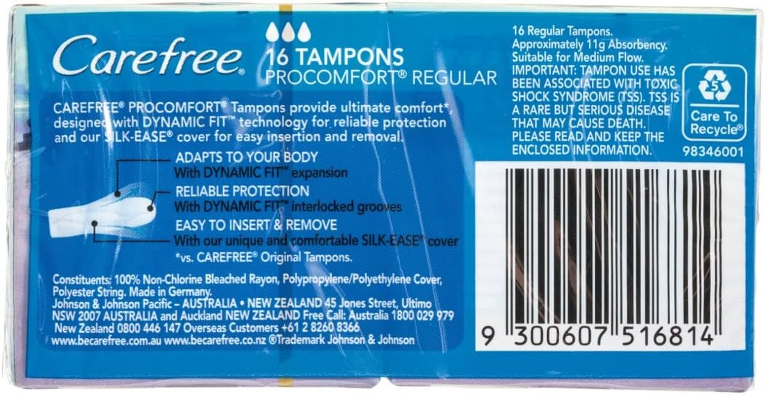 Carefree Tampons Procomfort Regular 16