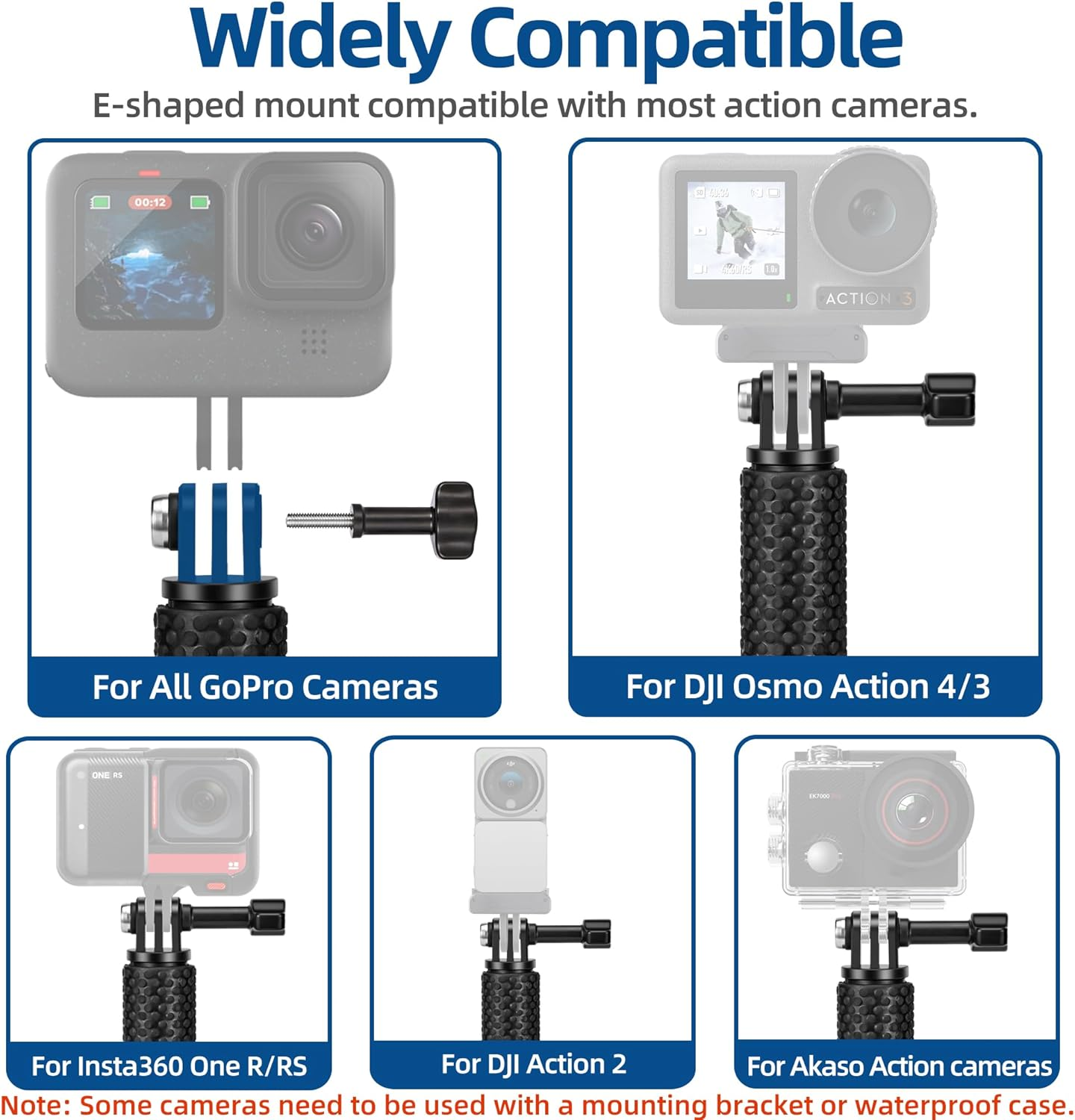 19&rdquo; Waterproof Selfie Stick for Gopro, Portable Extension Monopod Pole for Gopro Hero 13/12/11/10/9/8/7/Max, DJI Osmo Action 5 Pro/4, Insta360 Ace Pro, Akaso Action Camera image number 1