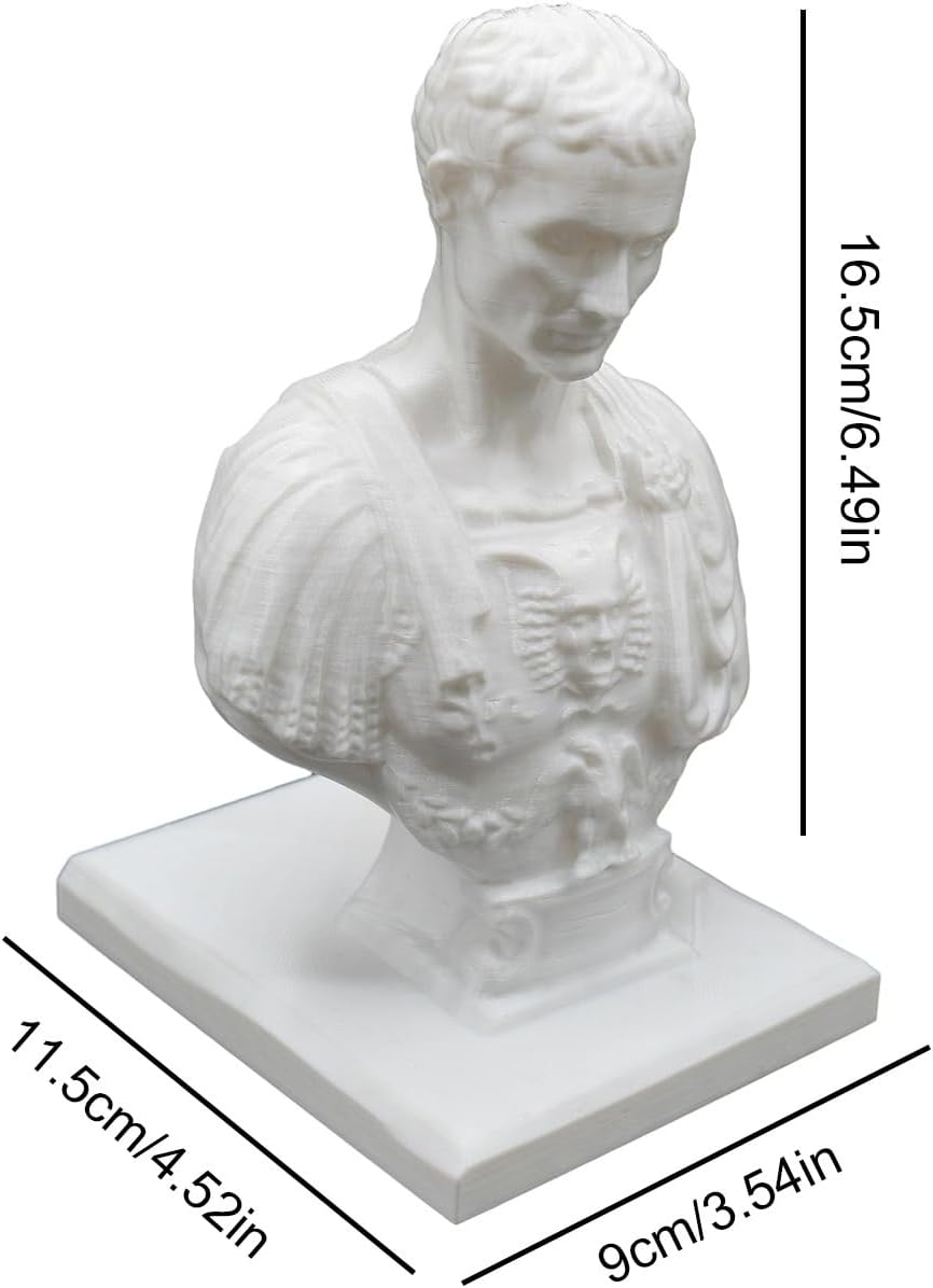 Julius Caesar Holder, Julius Caesar Statues Pencil Holder Desk Ornament, Resin Pencil Holders Desk Accessories and Organizer, Desk Decor for Home, Dorm, Classroom