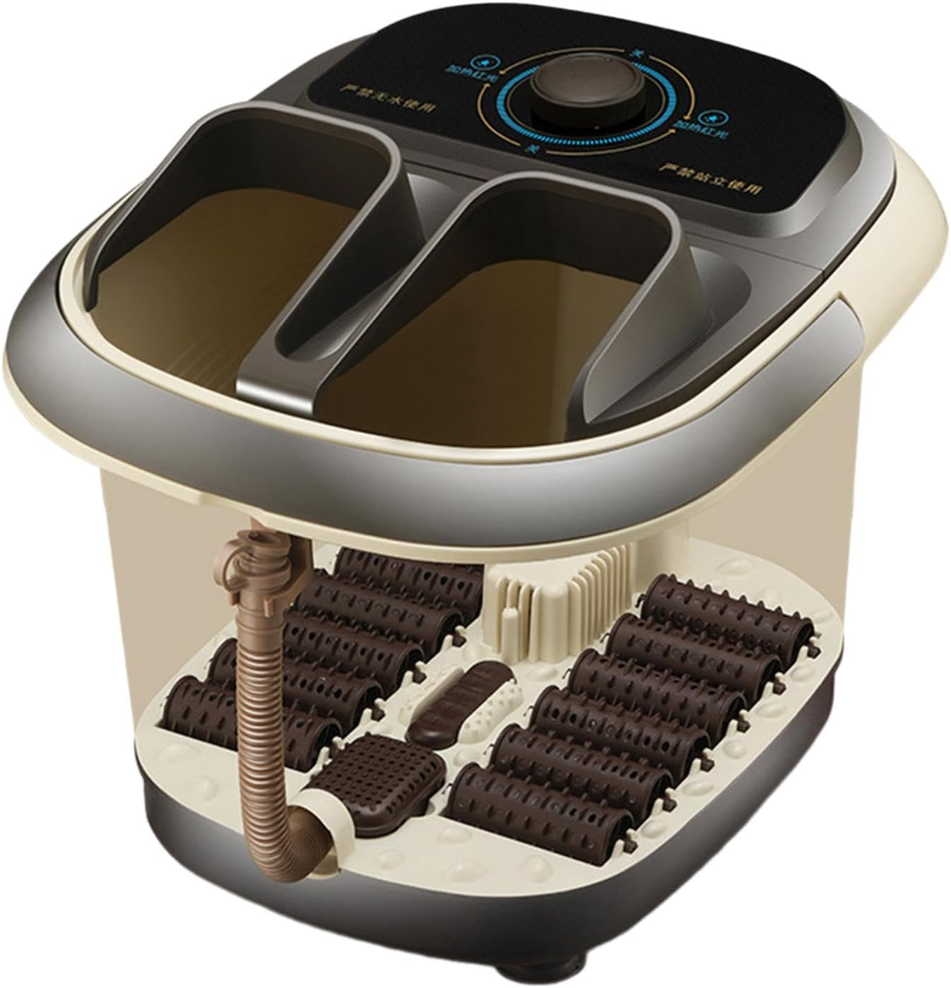 JAYIOLA Foot Bath Foot SPA with Red Light Electric Constant Temperature Feet Soaking Tub Foot Bath Bucket, Gray - Gray image number 5