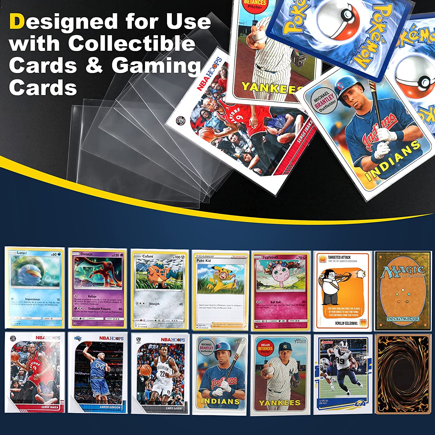 Penny Card Sleeves; 500 Count Pack Game and Trading Card Sleeves; Pokemon Card Sleeves - Also Fits Dragon Ball Super and Magic the Gathering MTG Cards image number 1