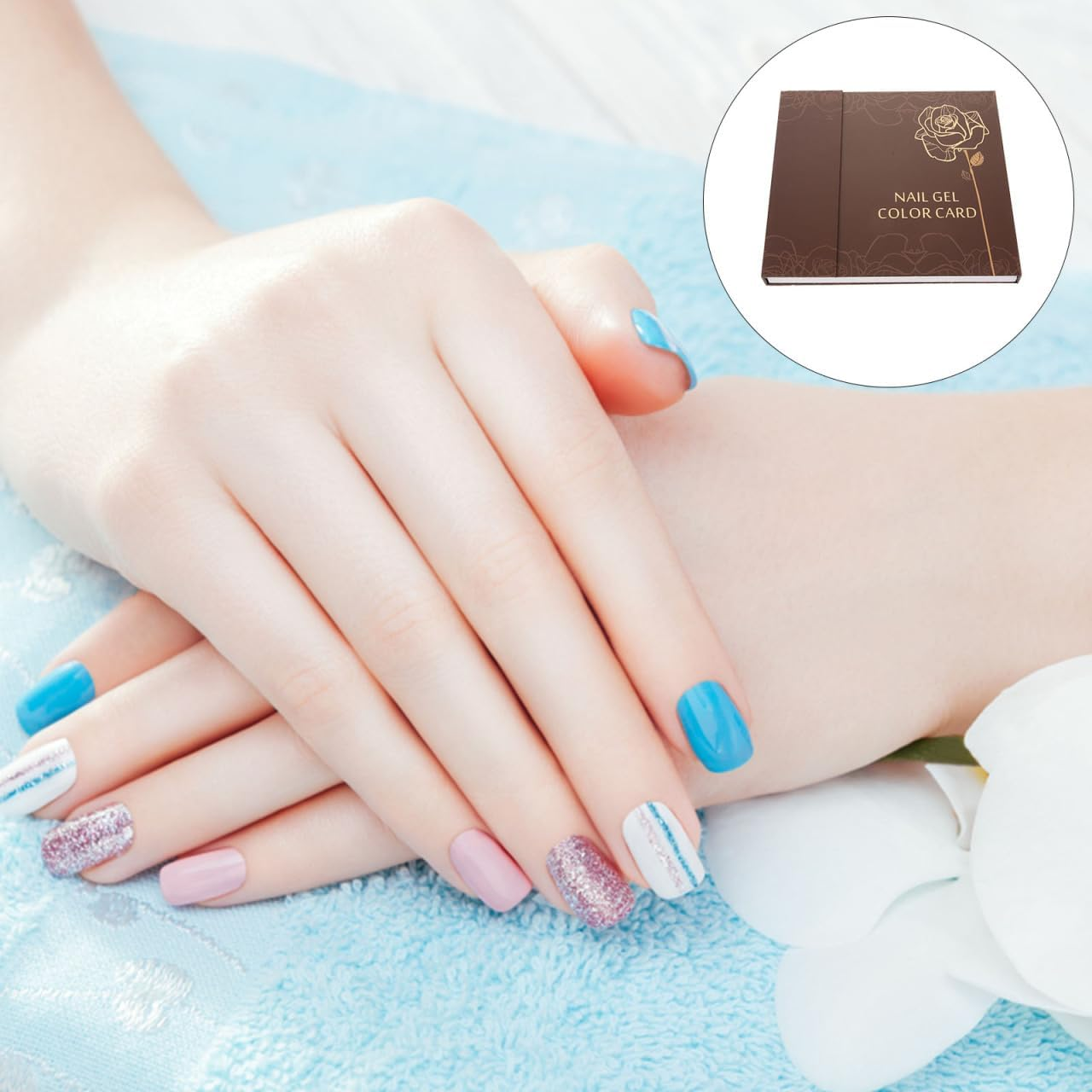 FOMIYES Color Card Display Book - 120 Room Nail Polish Color Show Cards Ideal for Nail Art Students and Diy Enthusiasts image number 5