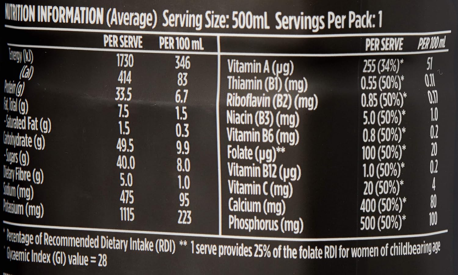 UP&GO Energize Choc Flavour Liquid Breakfast in Bottle, 12 X 500 Milliliters image number 2